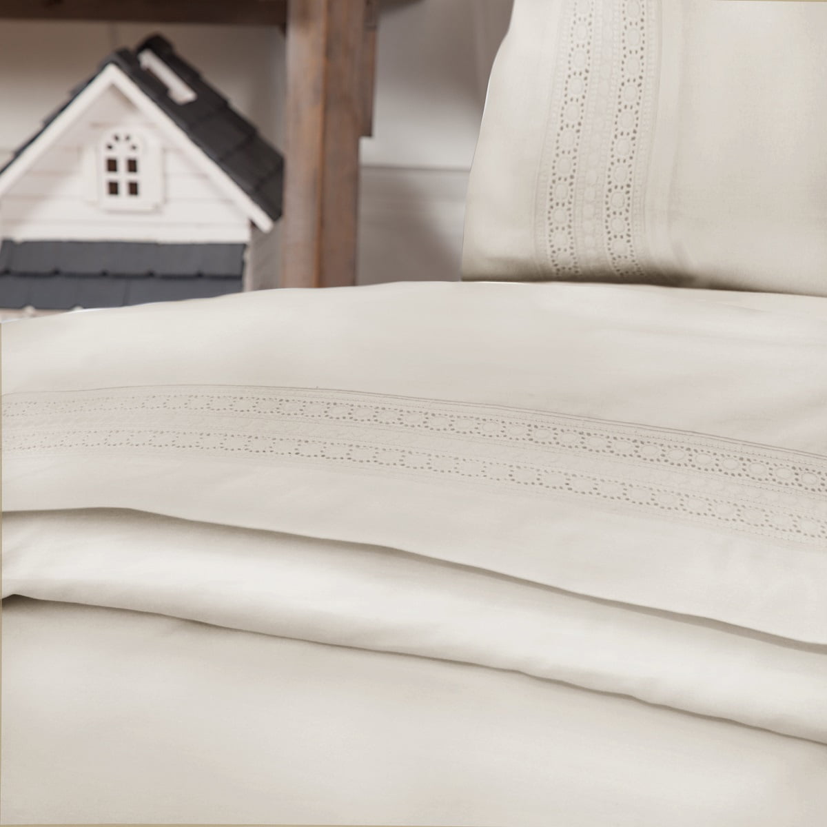 Lakenset Camilla offwhite