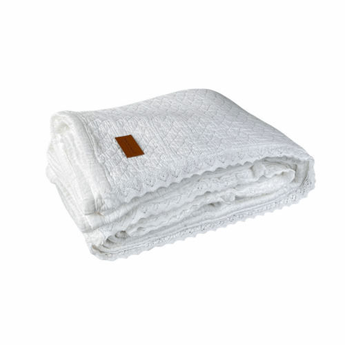 Romantische sprei Caroline wit