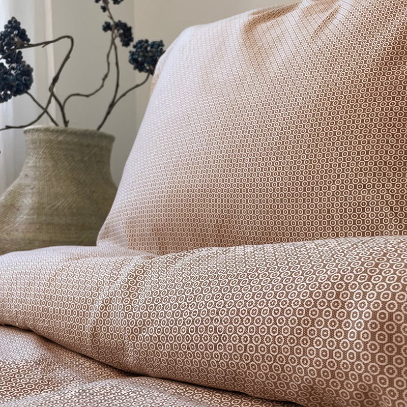 Katoen satijn dekbedovertrek Indy roest