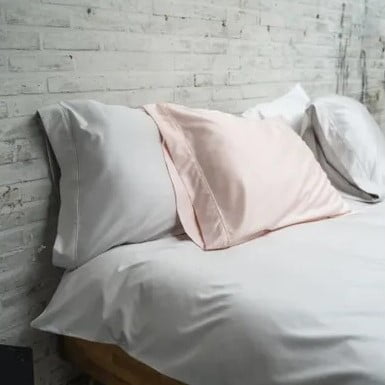 Zijde dekbedovertrek wit 240×220 Aya