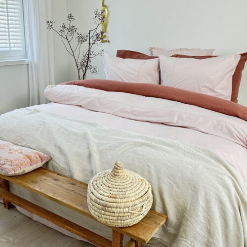 Austin roze dekbedovertrek