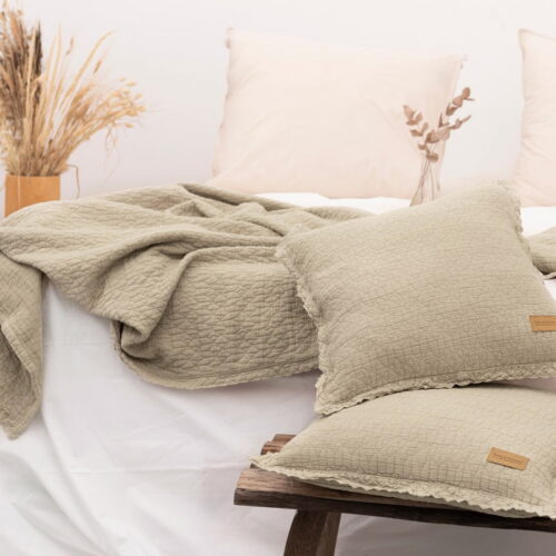 Romantische sprei Caroline wit