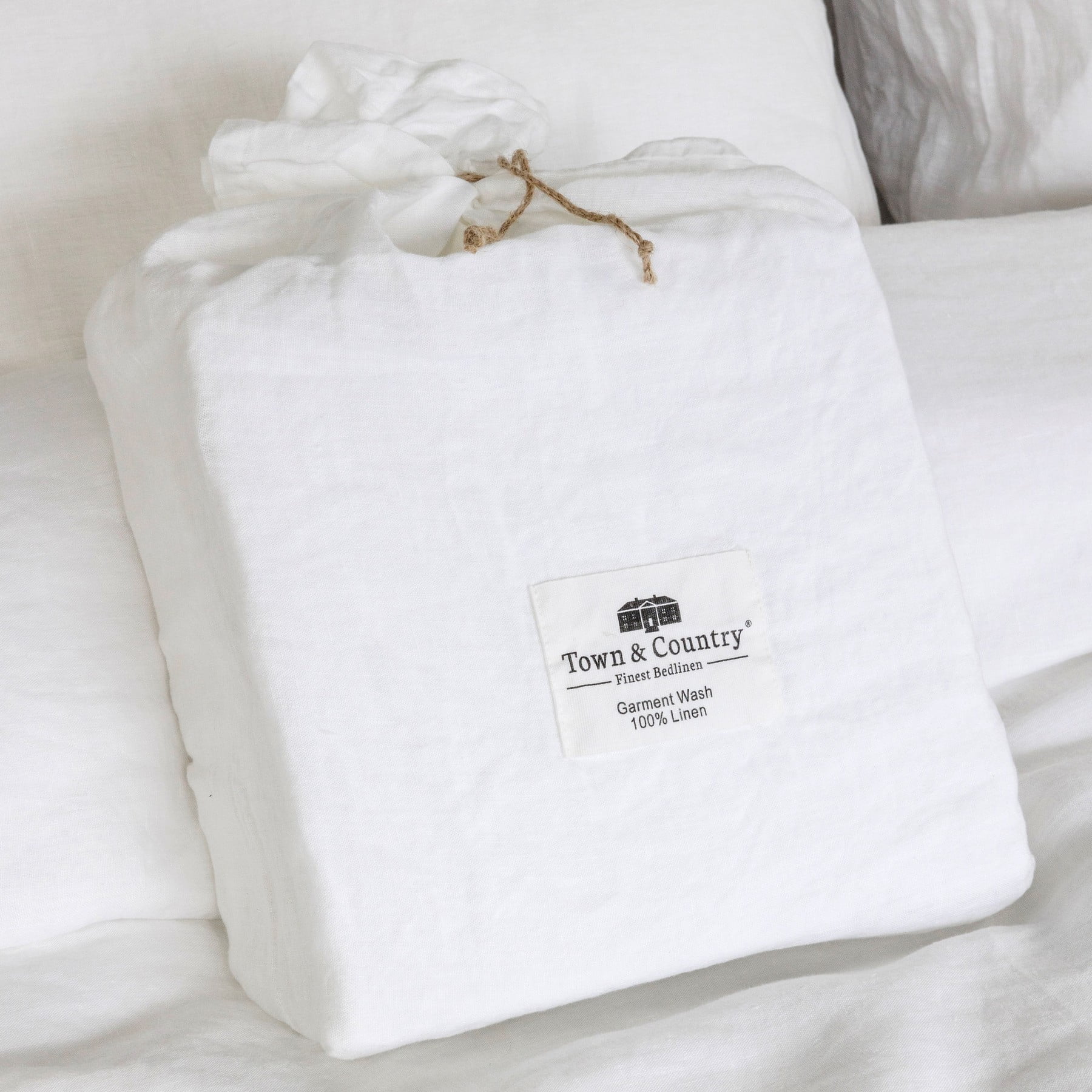 wit linnen dekbedovertrek 240x220