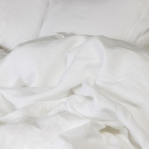 wit linnen dekbedovertrek