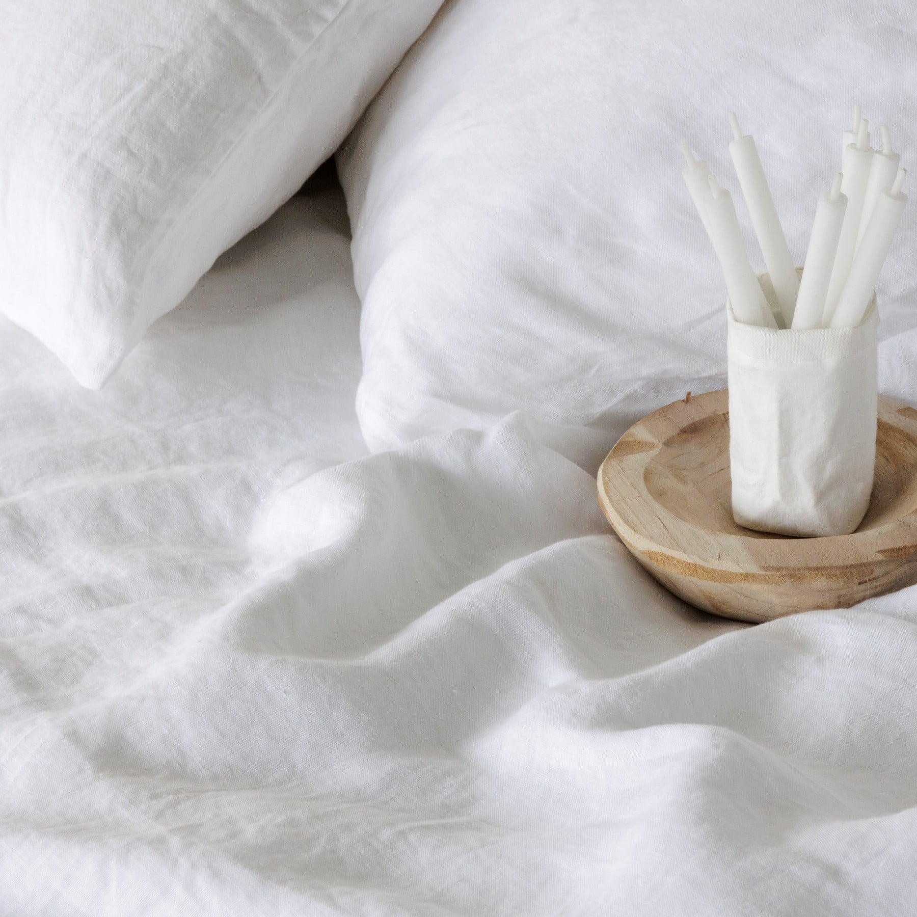 wit linnen dekbedovertrek - Afbeelding 7