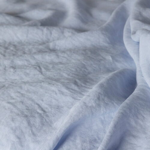 licht blauw linnen dekbedovertrek