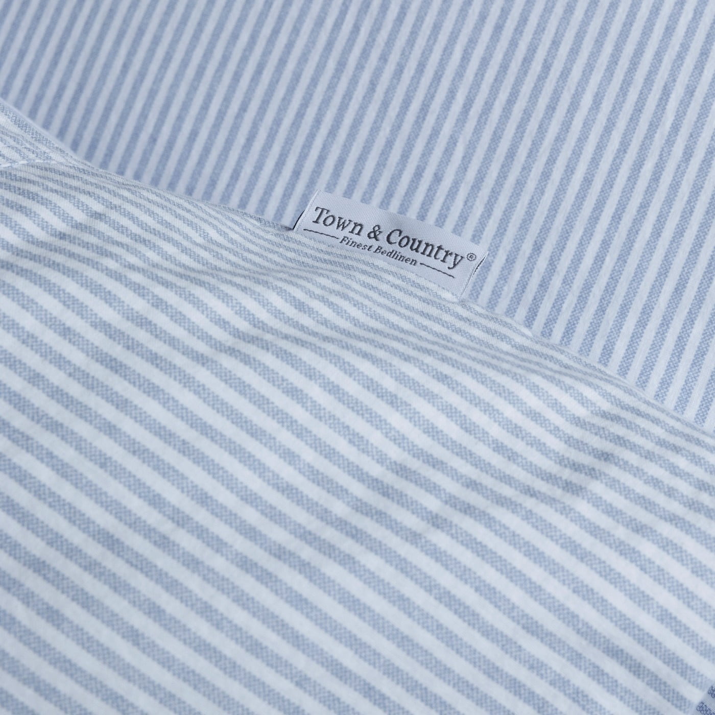 Newport blauw wit gestreept dekbedovertrek