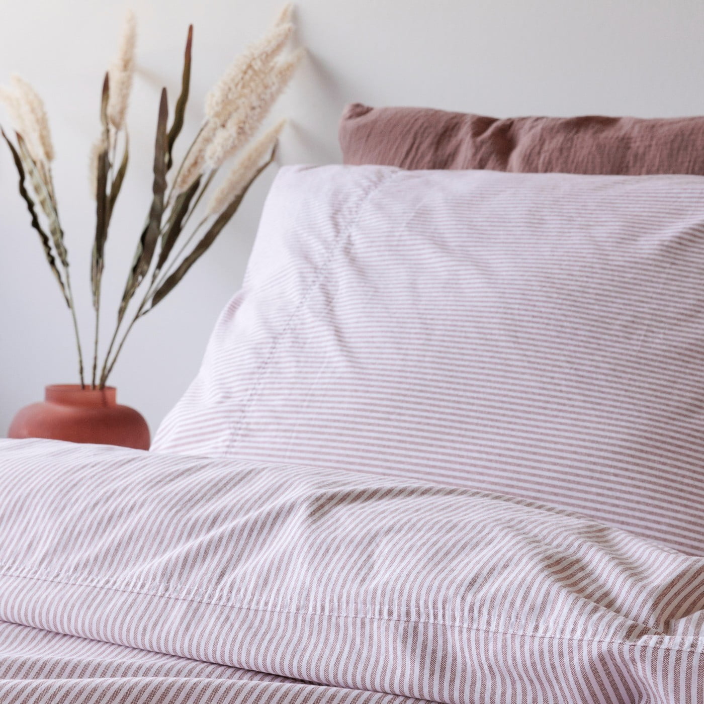 canyon roze gestreept dekbedovertrek Newport