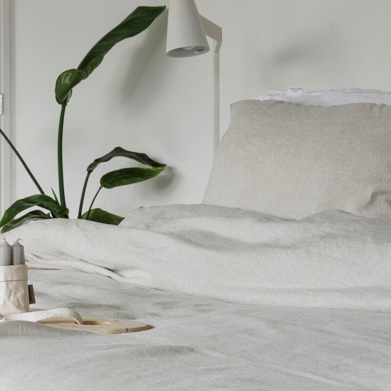 japandi stijl linnen dekbedovertrek