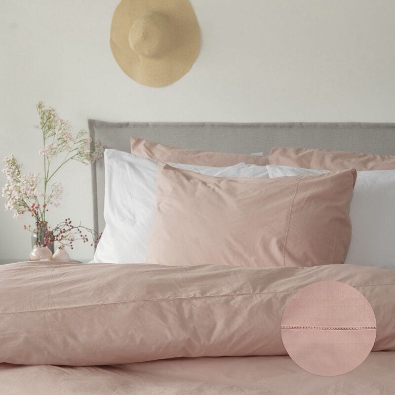 Lizzy roze dekbedovertrek percal 140x220