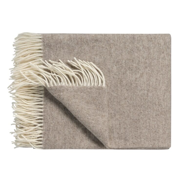 wollen plaid Bellavita in zand VanDyck